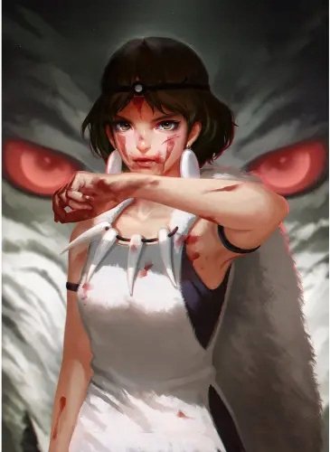 Plakat Anime Mononoke-hime mnhm_001 A2 (custom)