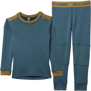 Helly Hansen K Lifa Merino, zestaw, junior, ciemnozielony - Pozostała odzież narciarska - miniaturka - grafika 1