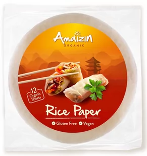 Amaizin Dystrybutor: Bio Planet S.A., Wilkowa Wieś PAPIER RYŻOWY BEZGLUTENOWY BIO 110 g - - Zdrowa żywność - miniaturka - grafika 1