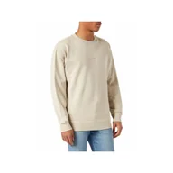 Swetry męskie - Hugo Boss Beżowy Bawełniany Sweter Męski Dla Komfortu - XL - miniaturka - grafika 1