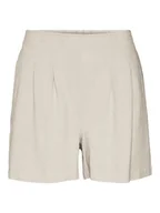 Spodenki damskie - Vero Moda Szorty "Jesmilo" w kolorze kremowym - miniaturka - grafika 1