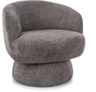 Fotele - King Home Fotel obrotowy wypoczynkowy COSMIC RAVEN szary - miniaturka - grafika 1