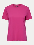 Koszulki i topy damskie - Pieces T-Shirt Ria 17140802 Różowy Regular Fit - miniaturka - grafika 1