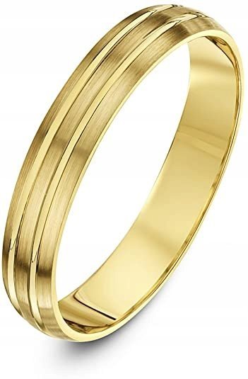 THEIA OBRĄCZKA 4mm Unisex r.13 (16,9 mm) ZŁOTO 9ct