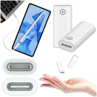 Adapter Alogy Pencil Charger do rysika USB-C Lightning do Apple Pen umożliwiający ładowanie kablem Biały - Pozostałe akcesoria do telefonów - miniaturka - grafika 1
