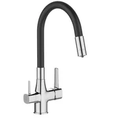 Baterie kuchenne - Bateria kuchenna z filtrem Magic Chrom Czarna Invena - miniaturka - grafika 1