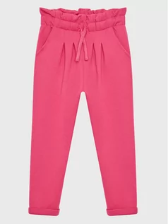 Spodnie i spodenki dla dziewczynek - United Colors Of Benetton Spodnie dresowe 3JLXCF025 Różowy Regular Fit - grafika 1