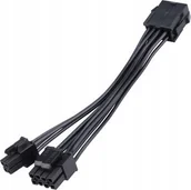 Kable komputerowe i do monitorów - Akasa ATX/EPS 8-pin - ATX/EPS 8+4-pin, 0.15m, Czarny AK-CBPW22-15 - miniaturka - grafika 1