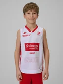 Koszulki dla chłopców - 4F Koszulka meczowa replika domowa z sezonu 2025/26 dziecięca 4F x Czarni Słupsk - biała 98/104 - miniaturka - grafika 1