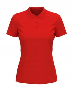 Koszulka damska polo T-shirt bawełniany Polówka Stedman ST9160 Red L - Koszulki i topy damskie - miniaturka - grafika 1