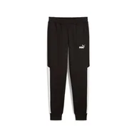 Spodnie męskie - Męskie Spodnie PUMA PUMA POWER COLORBLOCK SWEATPANTS FL CL 68173501 – Czarny - miniaturka - grafika 1