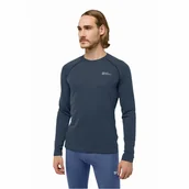 Bielizna sportowa męska - Męska ocieplana bluzka z długim rękawem Jack Wolfskin INFINITE WARM LS M midnight sky - 3XL - miniaturka - grafika 1