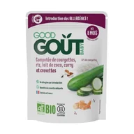 Kaszki dla dzieci - Good Gout BIO Krewetki z ryżem, cukinią i mlekiem kokosowym, 190g -> Wysyłka 8,90 - odbiór w Żabce - miniaturka - grafika 1