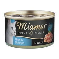 Mokra karma dla kotów - Miamor Feine Filets Tuńczyk z krewetkami 48x100 g - miniaturka - grafika 1