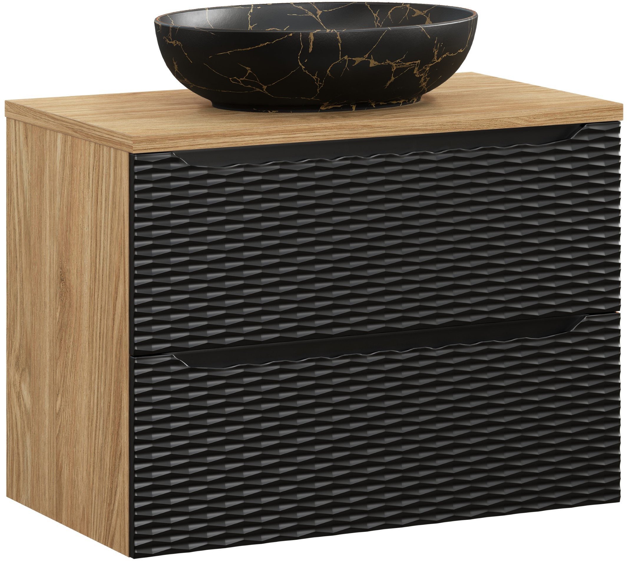 Zestaw meblowy 80cm z blatem i umywalką nablatową Mona