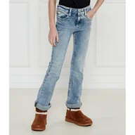 Spodnie sportowe damskie - CALVIN KLEIN JEANS Jeansy flare fit - miniaturka - grafika 1
