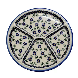 Ceramiczny talerz dzielony Ceramika Bolesławiec - Dekoratorstwo Ceramiczny talerz dzielony Ceramika Bolesławiec - Dekoratorstwo - miniaturka - grafika 1