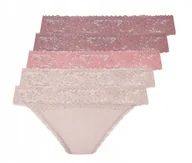 Majtki damskie - Majtki damskie koronkowe, 5 sztuk (różowe / jasnoróżowe, L (44/46)) Stringi - miniaturka - grafika 1