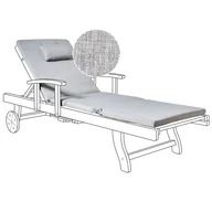 Poduszki ogrodowe - Blmeble Poduszka na leżak ogrodowy TOSCANA/JAVA/AMANTEA PREMIUM 189 x 58 cm Szary melanż B629645 - miniaturka - grafika 1