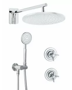 Deante Temisto Zestaw prysznicowy podtynkowy z deszczownicą chrom NAC09QT - Zestawy prysznicowe - miniaturka - grafika 2