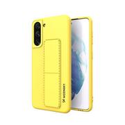 Etui i futerały do telefonów - Wozinsky Kickstand Case elastyczne silikonowe etui z podstawką Samsung Galaxy S21 5G żółty - miniaturka - grafika 1