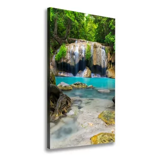 Foto obraz na płótnie pionowy Wodospad w dżungli - Obrazy i zdjęcia na płótnie - miniaturka - grafika 1