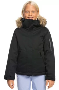 Roxy kurtka narciarska dziecięca MEADE GIRL JK SNJT kolor czarny - Kurtki i płaszcze dla dziewczynek - miniaturka - grafika 1