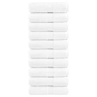 Ręczniki - vidaXL Ręczniczki premium SOLUND, 10 szt., białe, 30x30 cm, 600 g/cm² - miniaturka - grafika 1