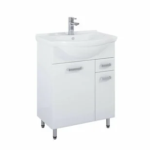 Szafka Amigo Rio 65 2D 1S White HG NN Elita - Szafki łazienkowe - miniaturka - grafika 1