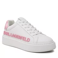 Sneakersy damskie - Sneakersy KARL LAGERFELD KL62210 White/Pink - miniaturka - grafika 1