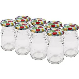 Browin Słoik TO 180 ml z kolorową zakrętką fi 53 - 8 szt. - Pojemniki kuchenne - miniaturka - grafika 1