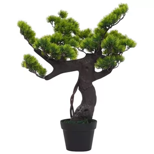 vidaXL Sztuczne bonsai z sosny, z doniczką, 75 cm, zielone - Sztuczne kwiaty - miniaturka - grafika 1