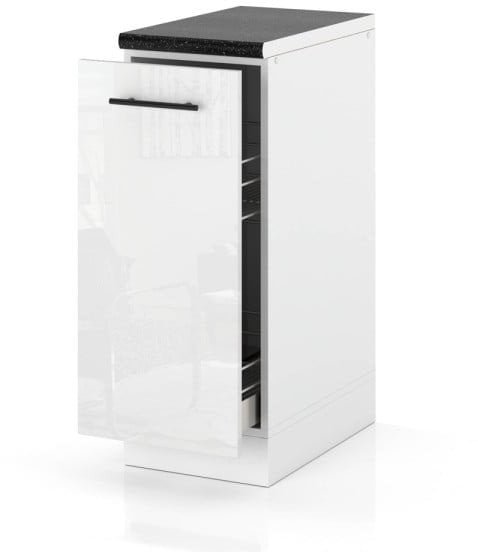 Szafka Kuchenna Stojąca Z Blatem Szafka Cargo 30cm Spremium Biały Połysk