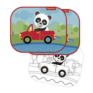 Fisher Price Arditex Arditex Osłonki samochodowe 2 szt + kolorowanki panda 16_5169 - Akcesoria do fotelików - miniaturka - grafika 1