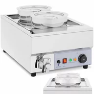 Piece, kotły  i płyty grzejne gastronomiczne - Bemar elektryczny podgrzewacz stacja do zupy fondue czekolady 1500 W 2 x 7 l - miniaturka - grafika 1