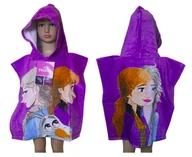 Okrycia kąpielowe dla dzieci - FROZEN KRAINA LODU Ponczo RĘCZNIK DZIECIĘCY Okrycie Kąpielowy 100% Bawełna - miniaturka - grafika 1