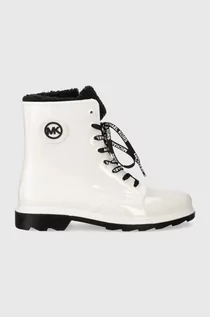 Buty dla dziewczynek - Michael Kors kalosze dziecięce kolor biały - grafika 1