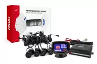 Czujniki parkowania - AMiO Zestaw czujników parkowania cofania led-graf 8 sensorów czarne "gold" 18mm AMI-01605 - miniaturka - grafika 1