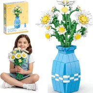 Klocki - COIL Klocki konstrukcyjne zestaw 537 el. elementów kwiaty stokrotki w wazonie - miniaturka - grafika 1