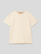 Koszulki dla chłopców - T-shirt z nadrukiem z logo - miniaturka - grafika 1