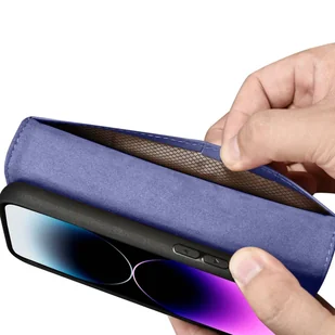 iCarer Wallet Case 2in1 etui iPhone 14 Pro Max skórzany pokrowiec z klapką Anti-RFID jasnofioletowy (WMI14220728-LP) - Etui i futerały do telefonów - miniaturka - grafika 11