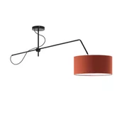 Lampy sufitowe - Czarna lampa sufitowa z regulowanym ramieniem RIO - miniaturka - grafika 1