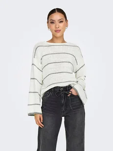ONLY Sweter w kolorze białym - Swetry damskie - miniaturka - grafika 1