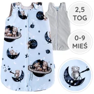 Śpiworki dla dzieci - BabyU, Śpiworek ocieplany bawełna podwójny zamek gruby LUNA 2,5 TOG 0-9 mieś - miniaturka - grafika 1