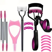 Pozostałe akcesoria kosmetyczne - TEMU Zestaw narzędzi do rzęs, przenośny, bez zapachu, z grzebieniem do rozdzielania rzęs, 4 szt. pędzli do rzęs, 3 w 1 curler do rzęs, 2 szt. - miniaturka - grafika 1