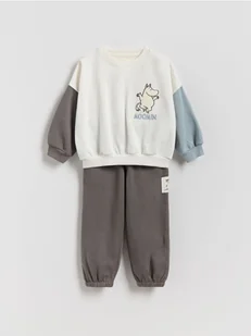 Reserved - Bawełniany komplet Muminki - ciemnoszary - Bluzy i sweterki niemowlęce - miniaturka - grafika 1