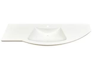 Umywalka wpuszczana w blat, asymetryczna, biała, 168 x 52 cm - Umywalki Umywalka wpuszczana w blat, asymetryczna, biała, 168 x 52 cm - Umywalki - miniaturka - grafika 1