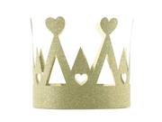 Dodatki do strojów karnawałowych - Party Deco Korona królowej Sweet love - złota - 1 szt. KRN7-019B - miniaturka - grafika 1
