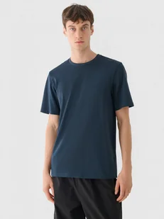 Męski t-shirt basic Outhorn OTHWAW24TTSHM2437 - granatowy - Koszulki męskie - miniaturka - grafika 1