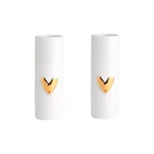 Wazony i flakony - Wazon Raeder Zestaw 2 wazoników złote serce C14276 - miniaturka - grafika 1